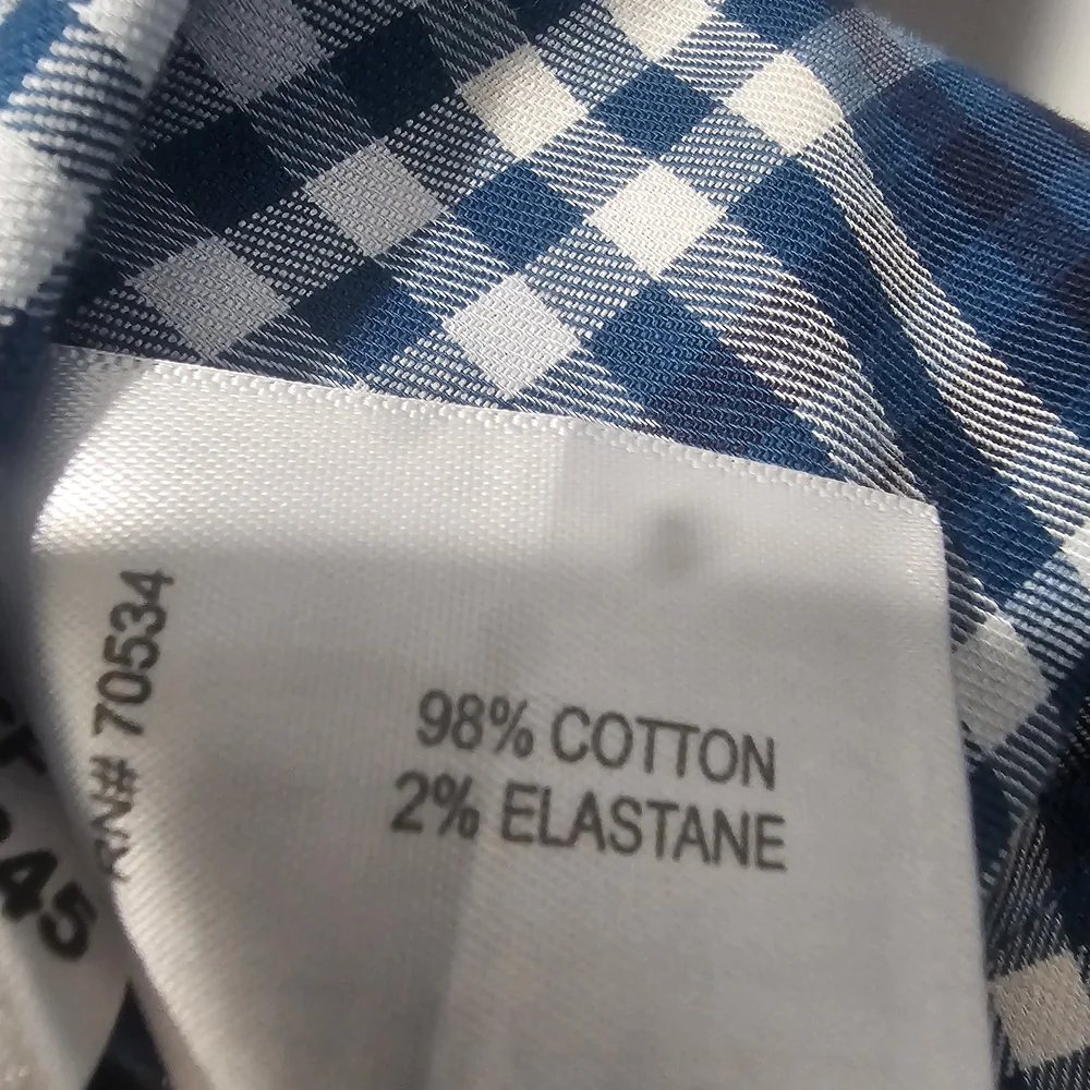 Orvis Navy and White Plaid Button-Down Shirt XL - Classic Men's Casual - Picture 4 of 4
